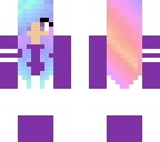 purple girl with pastel hair