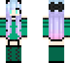 teal cat girl