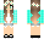 teal flannel girl