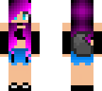 purple hair werewolf girl