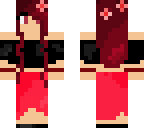 red flower girl