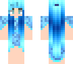 anime blue girl waves