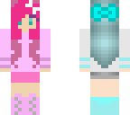 blauw en roze