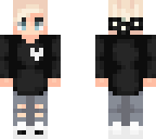 blonde in black