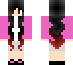 cute black red tip hair girl