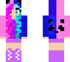 pink and blue panda girl