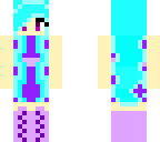 purple gown blue-hair girl