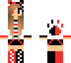 red black dog girl
