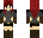 red haired fighter girl