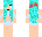 blue haired summer girl