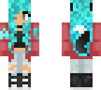 blue haired werewolf girl