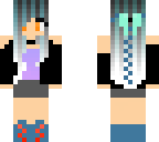 girl with striped hair