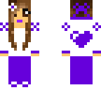 purple heart headphones girl