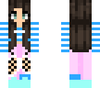 blue stripes girl