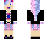 blue and pink girl with jacket and gloves