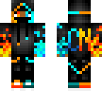 blue and red ninja black