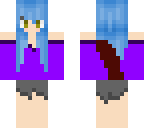 cute blue haired wolf girl