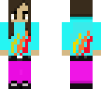 blue fire hoodie brunette