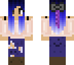blue hair girl no hoodie