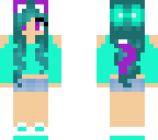 blue purple kitty girl