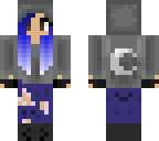 hoodie blue hair girl