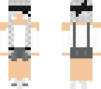 minecraft girl skin with braids bandana added