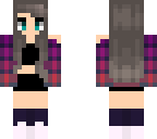 purple plaid girl