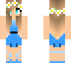 blue dressed girl