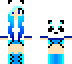 blue panda girl