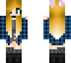 blue plaid girl