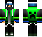 cool green blue creeper boy