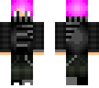 grey boy with pink hair