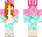 pink and blue ombre bunny girl