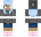 blue haired girl