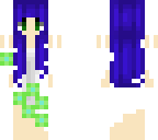 cute blue hair white dress girl