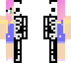 half skeleton overalls