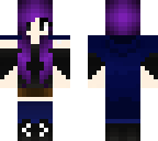 purple haired girl 