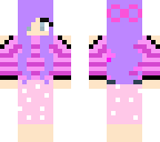 purple lover girl in sleeping outfit