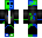 slime with creeper hoodie