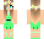 green dressed girl
