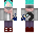 teal haired neko