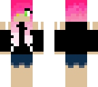 cute pink hair girl