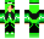 neone green and black ghoul girl