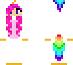 pink haired rainbow unicorn