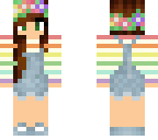 pastel rainbow girl with flower crown edit