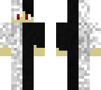 black white half half