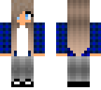 blue flannel girl