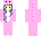 girl in dino onesie