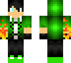 green guy with fire
