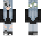 blue skull mask girl